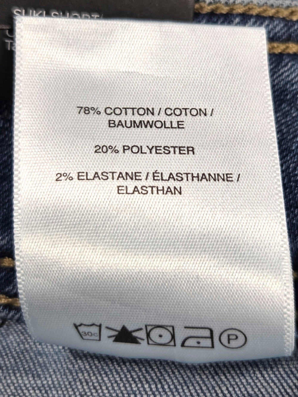 NWT Silver Jeans Co Suki Curvy Mid Rise Denim Shorts Indigo Blue Size 16W - Picture 14 of 14